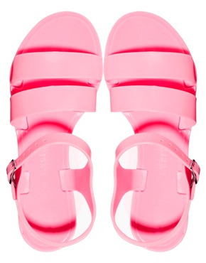 Juju Seven Baby Pink Exclusive Flat Jelly Sandals